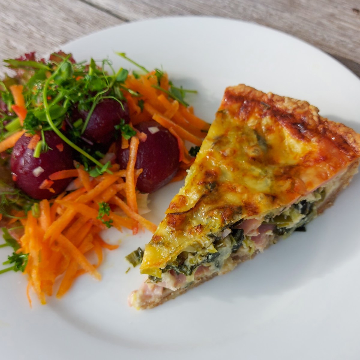 Ham and Leek Quiche with Olive Oil&nbsp;Pastry