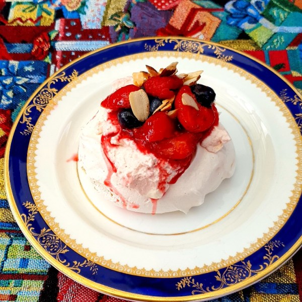 Mini Pavlovas with Raspberry Cream and Fresh&nbsp;Berries