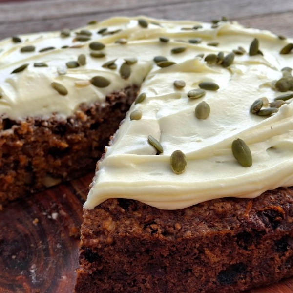 Easy Moist Carrot Cake with Cream Cheese Icing, Nuts &&nbsp;Fruit